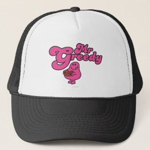Mr. Greedy Enjoying Dessert Trucker Hat