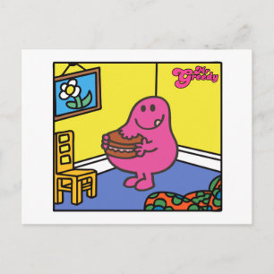 Mr. Greedy   Living Room Eating Postcard