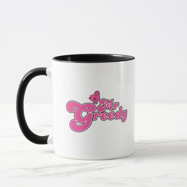Mr. Greedy | Pink Lettering Mug (Left)