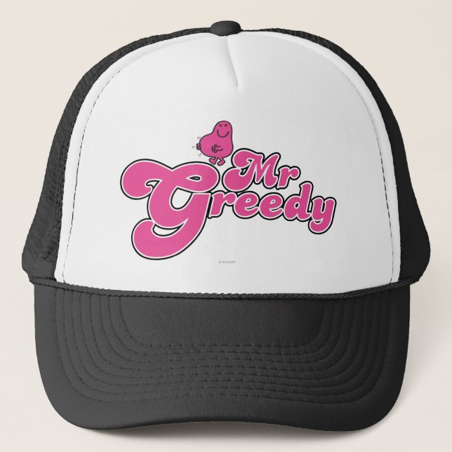 Mr. Greedy | Pink Lettering Trucker Hat (Front)