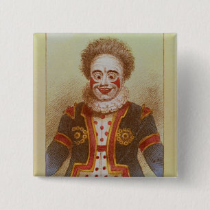 Mr Grimaldi as Clown 2 Inch Square Button