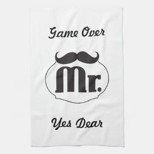 Mr. Groom Moustache Kitchen Towel