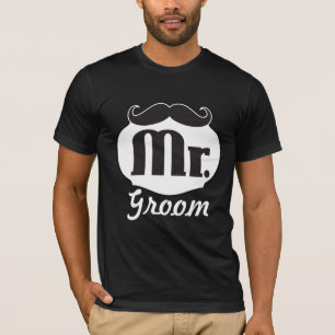 Mr. Groom Moustache T-Shirt