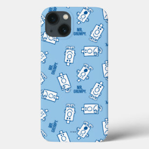 Mr Grumpy Blue Emotion Toss Pattern iPhone 13 Case