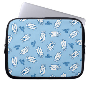 Mr Grumpy   Blue Emotion Toss Pattern Laptop Sleeve