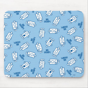 Mr Grumpy   Blue Emotion Toss Pattern Mouse Pad