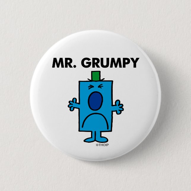 Mr. Grumpy | Frowning Face 2 Inch Round Button (Front)