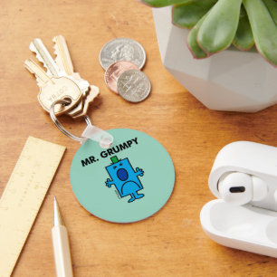 Mr. Grumpy   Frowning Face Keychain