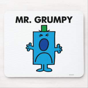 Mr. Grumpy Frowning Face Mouse Pad