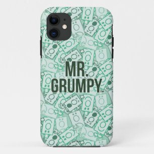 Mr Grumpy   Green Name and Character Toss Pattern iPhone 11 Case