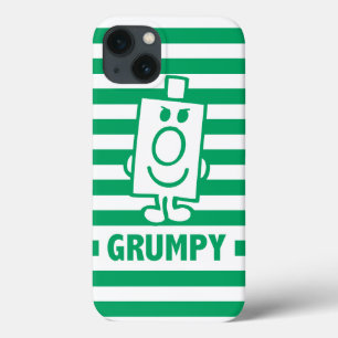 Mr Grumpy   Mischievous Grin and Green Stripes iPhone 13 Case
