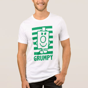 Mr Grumpy   Mischievous Grin and Green Stripes Tri-Blend Shirt