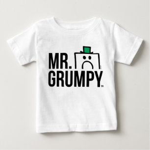 Mr Grumpy Peeking Head Over Name Baby T-Shirt