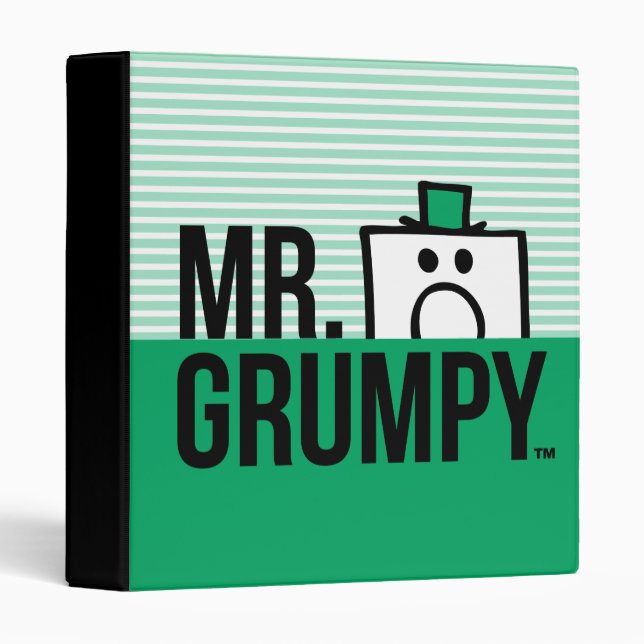 Mr Grumpy | Peeking Head Over Name Binder (Front/Spine)