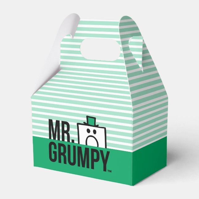 Mr Grumpy | Peeking Head Over Name Favor Box (Front Side)