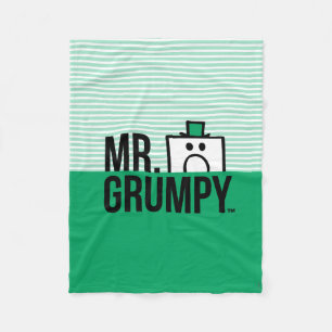 Mr Grumpy Peeking Head Over Name Fleece Blanket