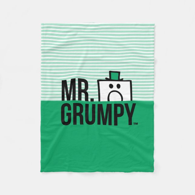 Mr Grumpy | Peeking Head Over Name Fleece Blanket (Front)