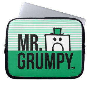 Mr Grumpy   Peeking Head Over Name Laptop Sleeve