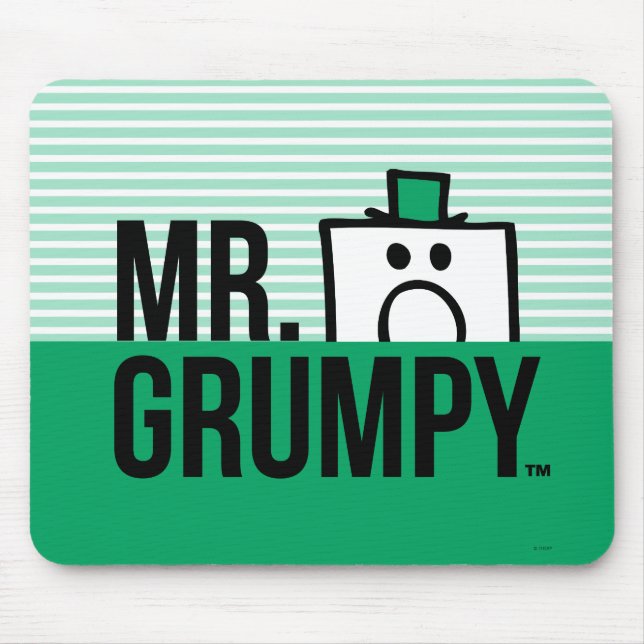 Mr Grumpy | Peeking Head Over Name Mouse Pad (Front)