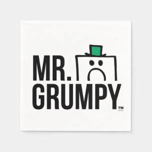 Mr Grumpy Peeking Head Over Name Napkin
