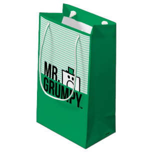 Mr Grumpy   Peeking Head Over Name Small Gift Bag