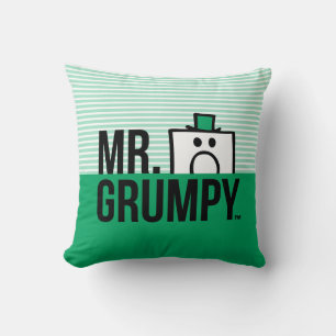 Mr Grumpy   Peeking Head Over Name Throw Pillow