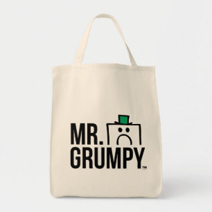 Mr Grumpy   Peeking Head Over Name Tote Bag