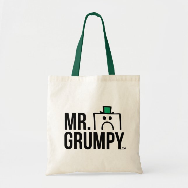 Mr Grumpy | Peeking Head Over Name Tote Bag (Front)
