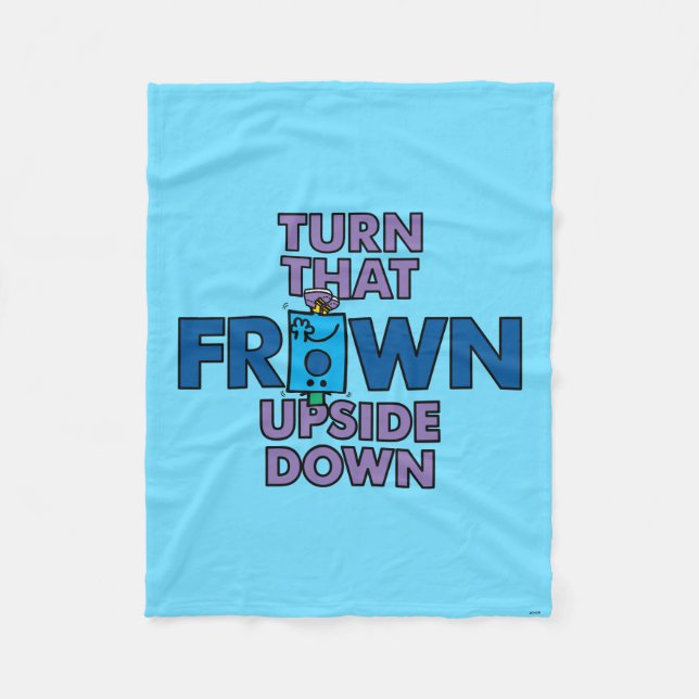 Mr Grumpy | Turn That Frown Upside Down Fleece Blanket (Front)