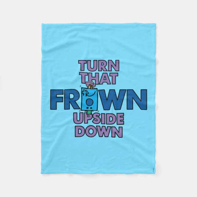 Mr Grumpy | Turn That Frown Upside Down Fleece Blanket (Front)