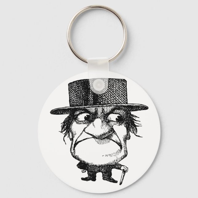 Mr Grumpyhead Keychain (Front)