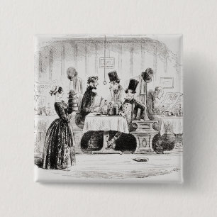 Mr. Guppy's entertainment 2 Inch Square Button