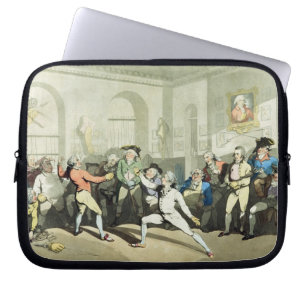 Mr H Angelo's Fencing Academy, engraved by Charles Laptop Sleeve