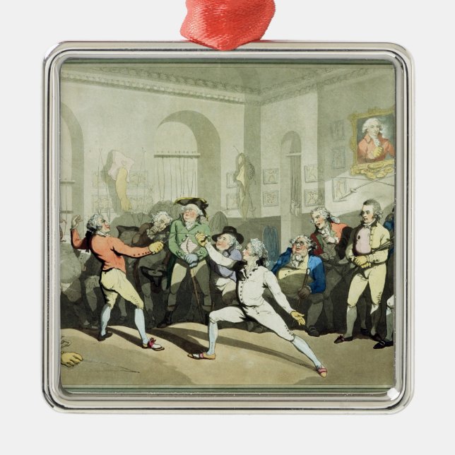 Mr H Angelo's Fencing Academy, engraved by Charles Metal Ornament (Front)