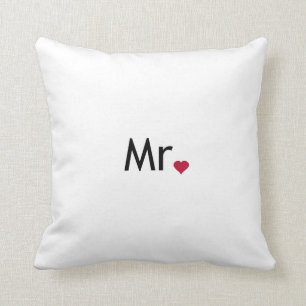 Mr - half of Mr and Mrs set Throw Pillow