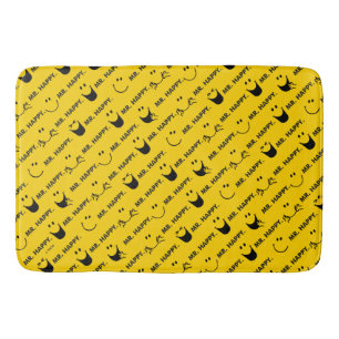 Mr Happy All Smiles Pattern Bath Mat