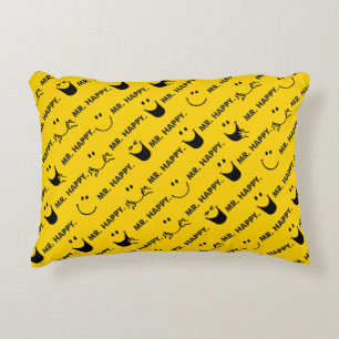 Mr Happy   All Smiles Pattern Decorative Pillow