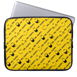 Mr Happy   All Smiles Pattern Laptop Sleeve