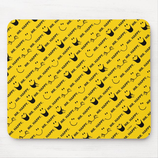 Mr Happy | All Smiles Pattern Mouse Pad (Front)