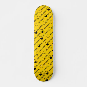 Mr Happy   All Smiles Pattern Skateboard