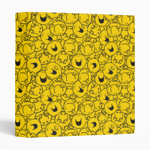 Mr Happy Batch of Yellow Smiles Pattern Binder