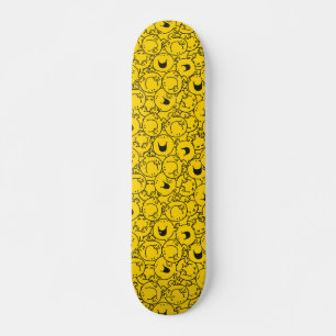 Mr  Happy   Batch of Yellow Smiles Pattern Skateboard