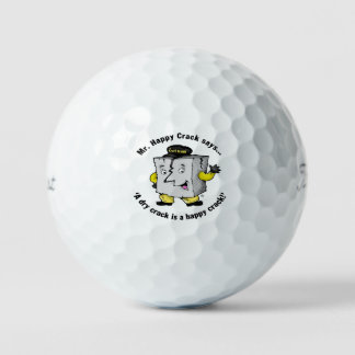 Mr. Happy Crack golf balls