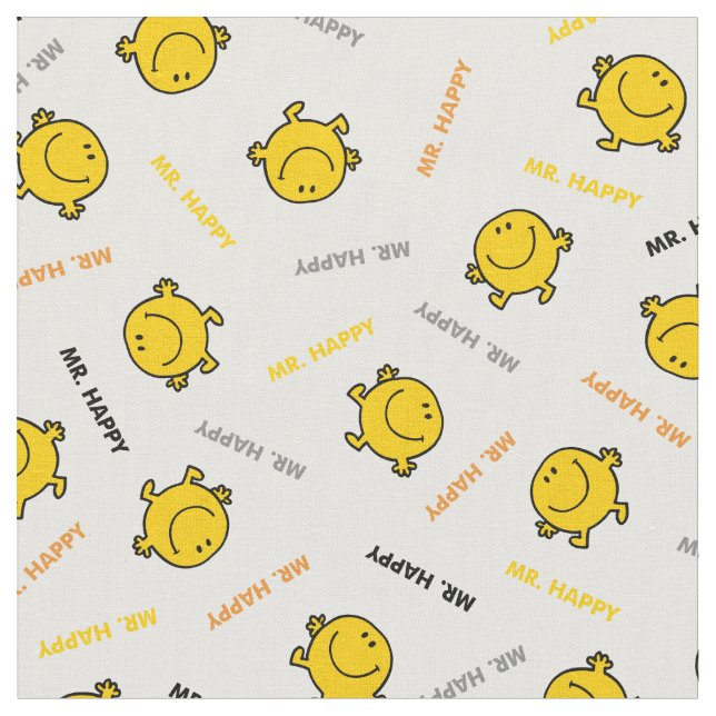 Mr. Happy | Dancing & Smiling Fabric (Close Up)