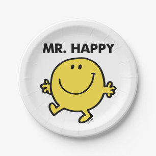 Mr. Happy   Dancing & Smiling Paper Plate