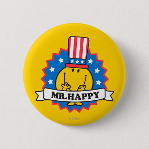 Mr. Happy Election Seal 2 Inch Round Button