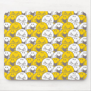 Mr Happy   Flashing Smiles Pattern Mouse Pad
