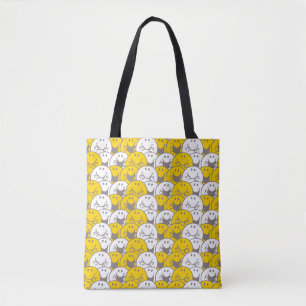Mr Happy Flashing Smiles Pattern Tote Bag