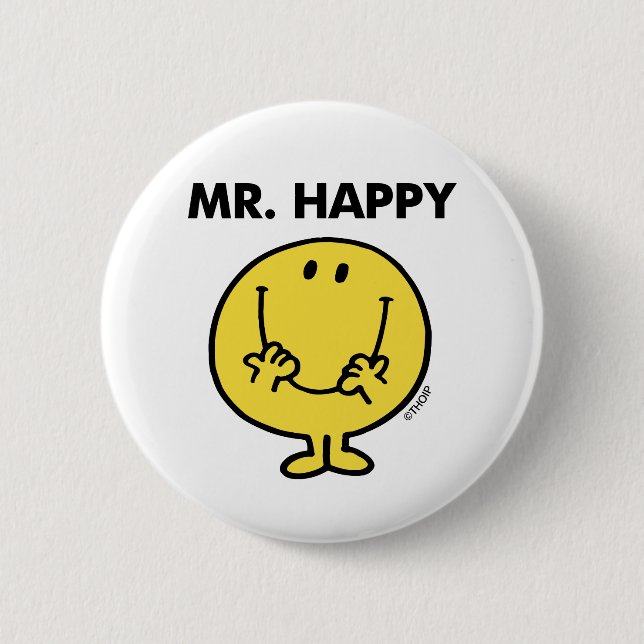 Mr. Happy | Giant Smiley Face 2 Inch Round Button