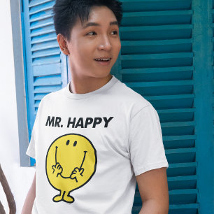 Mr. Happy   Giant Smiley Face Tri-Blend Shirt